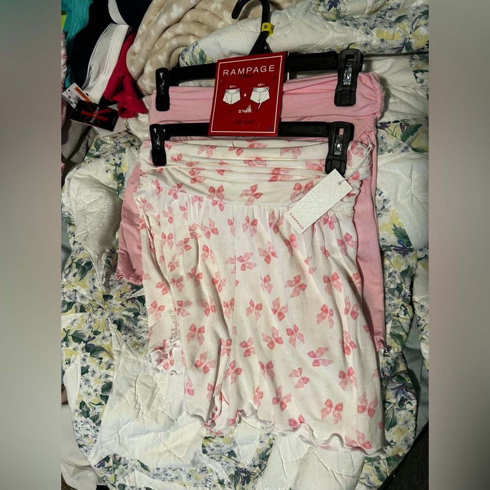 Rampage Bow Print Pajama Set